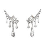 1 Pair Simple Style Classic Style Geometric Heart Shape Plating Alloy Earrings